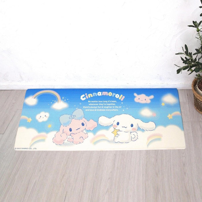 Tapis de cuisine en PVC Sanrio Cinnamoroll 45x120cm Hydrofuge Facile à nettoyer