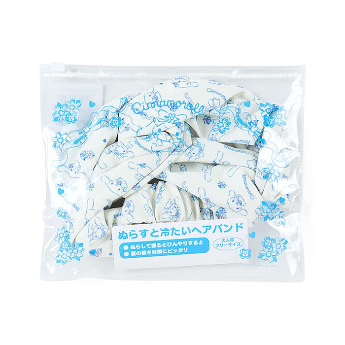 Bandeau pour cheveux humide et frais Cinnamoroll de Sanrio - Parfait pour l'été et le sport