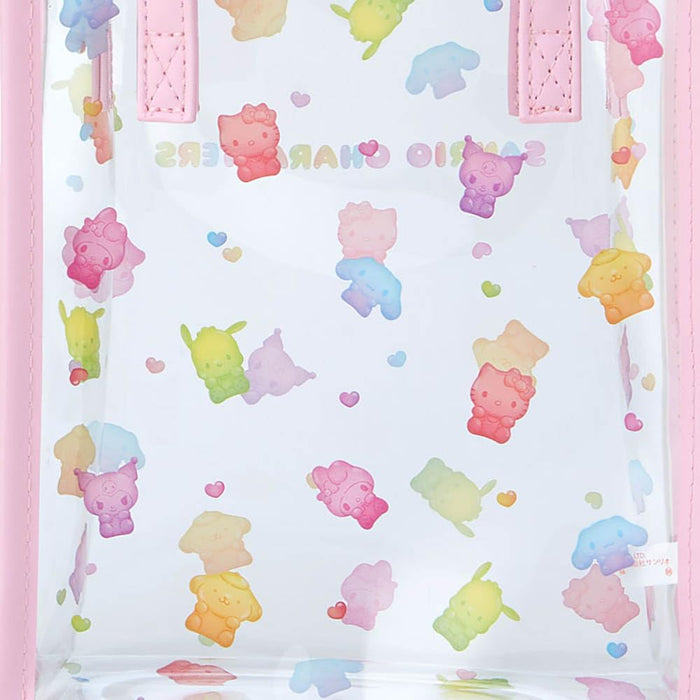 Sanrio Clear Handbag with Shoulder Strap - Gummy Candy Sanrio Characters 598917