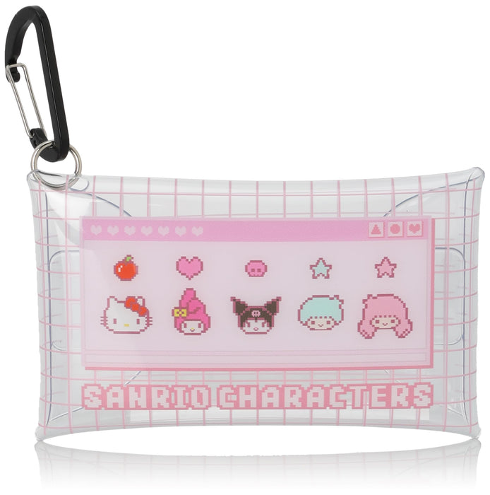 Sanrio Clear Multi-Case S Size with Carabiner - Versatile Accessory Pouch