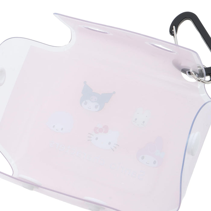 Étui transparent Sanrio Multi-Case SS Size avec mousqueton pour écouteurs et accessoires