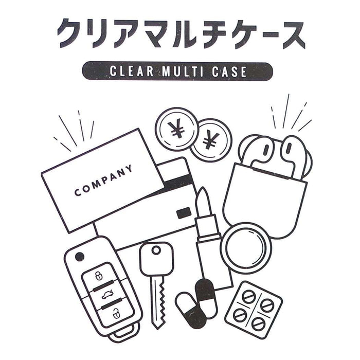 Sanrio Clear Multi-Case SS-Größe mit Karabiner - AirPods Pro Key Pass Kuromi