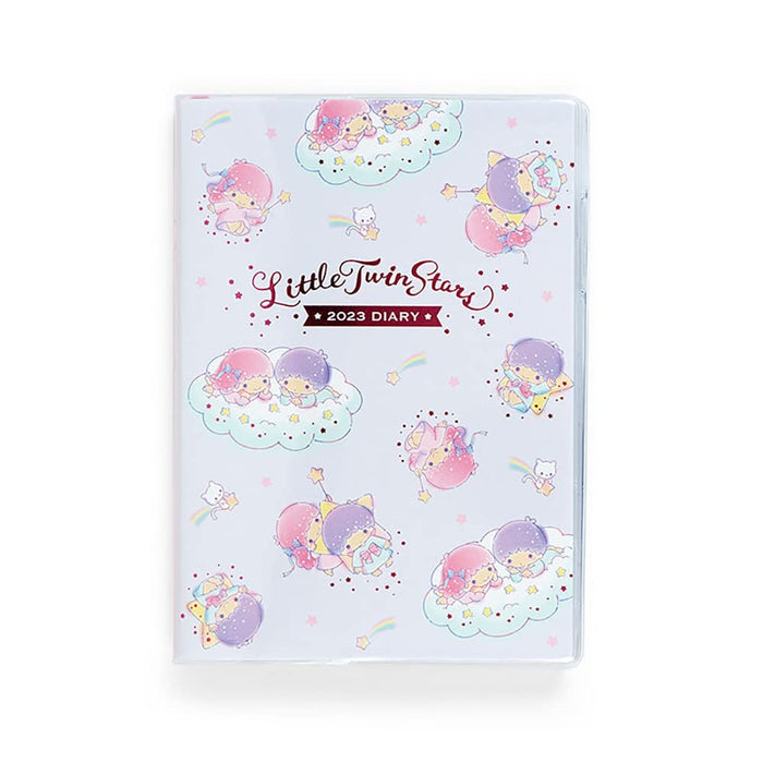 Agenda Sanrio 2023 B6 Little Twin Stars Agenda mensuel hebdomadaire avec autocollants