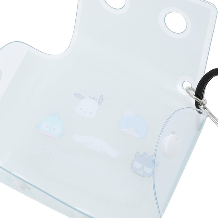 Pochette pour écouteurs Sanrio pour AirPods et accessoires Transparent Mini Size Face Bleu