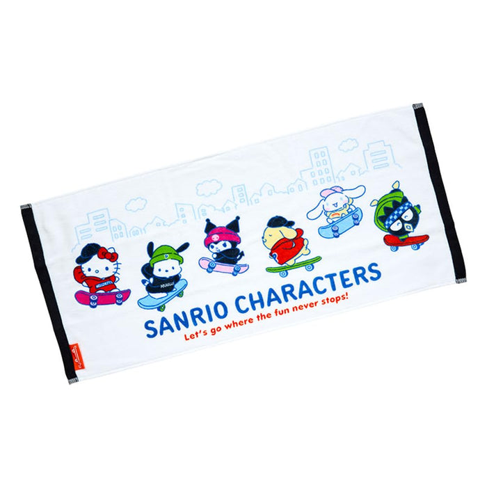 Serviette de toilette en peluche douce représentant un personnage de skateboard Sanrio 810525