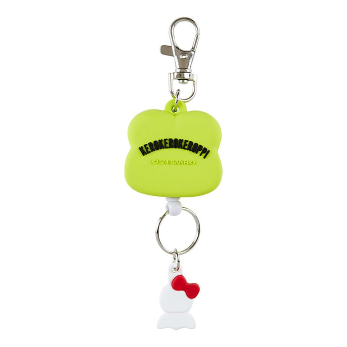 Sanrio Kerokerokeroppi Face-Shaped Reel Keychain 13.5x4.2x1.8 cm Mascot