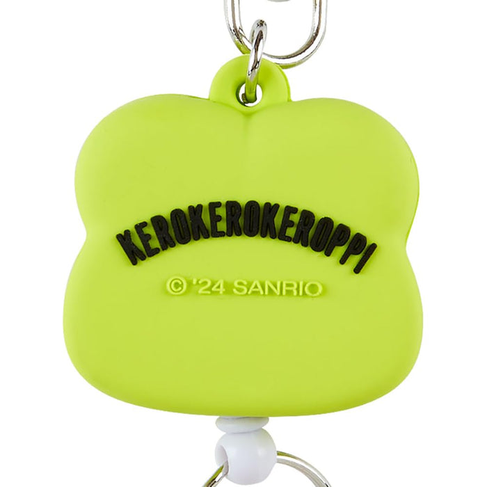 Sanrio Kerokerokeroppi Face-Shaped Reel Keychain 13.5x4.2x1.8 cm Mascot