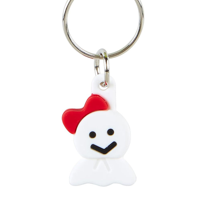 Sanrio Kerokerokeroppi Face-Shaped Reel Keychain 13.5x4.2x1.8 cm Mascot