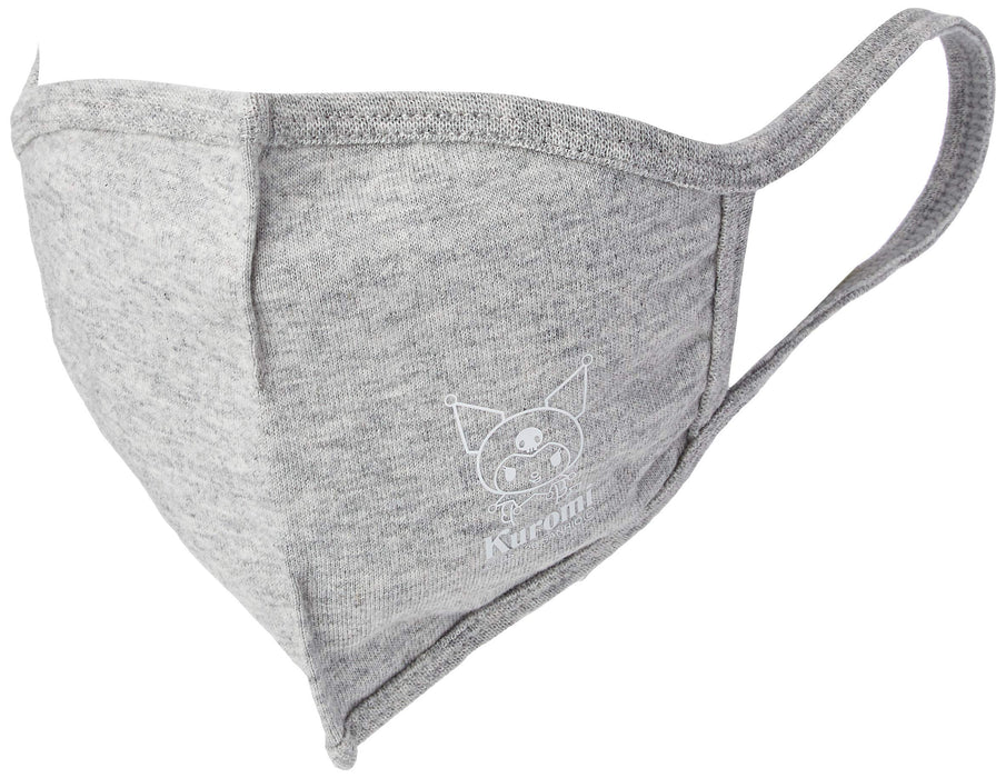 Masque tendance Sanrio Kuromi Ku-Msk03 Gris Masque élégant respirant et réutilisable