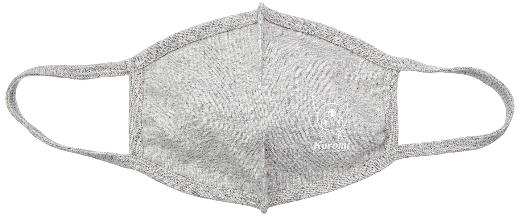 Masque tendance Sanrio Kuromi Ku-Msk03 Gris Masque élégant respirant et réutilisable