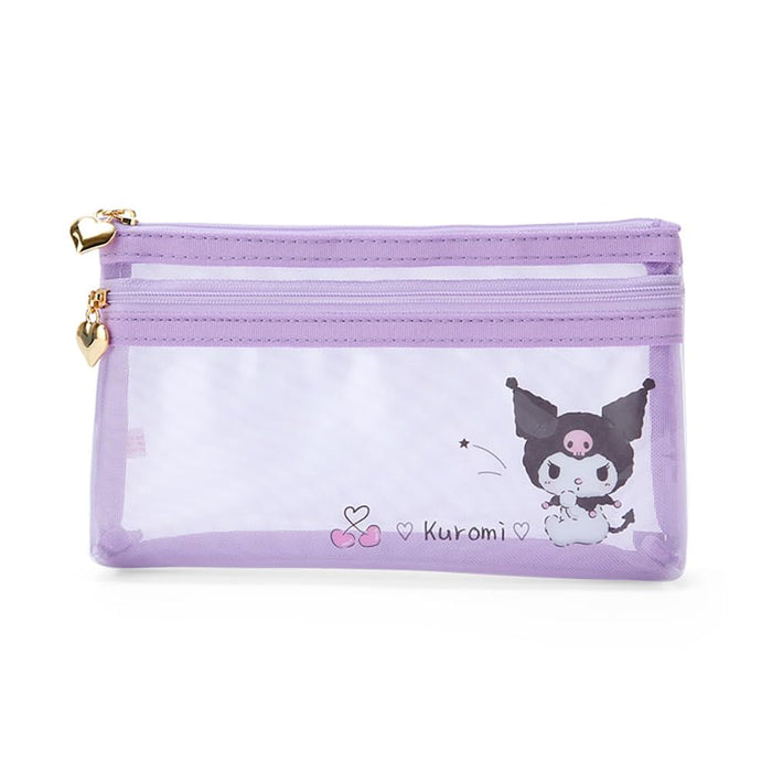 Sanrio Kuromi Flat Pen Case 11x20x2.5 cm - Cute Character Pencil Holder