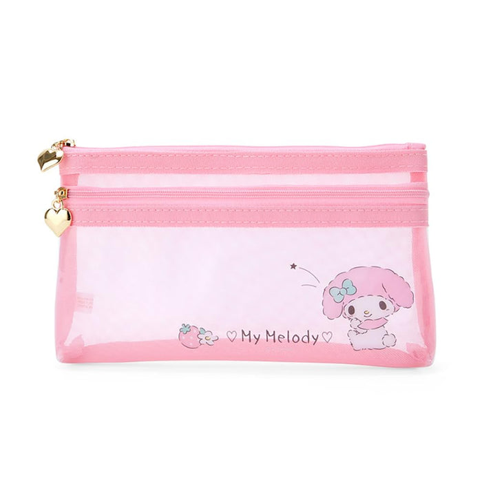 Trousse à crayons plate Sanrio My Melody 11x20x2,5 cm - Motif personnage mignon