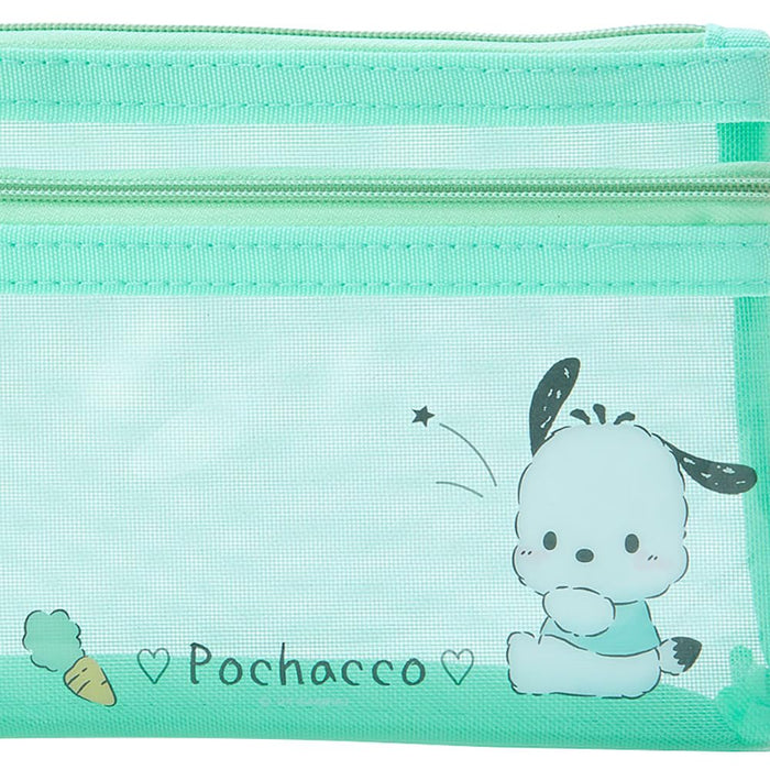 Trousse à crayons plate Sanrio Pochacco 11x20x2,5 cm - Motif personnage mignon