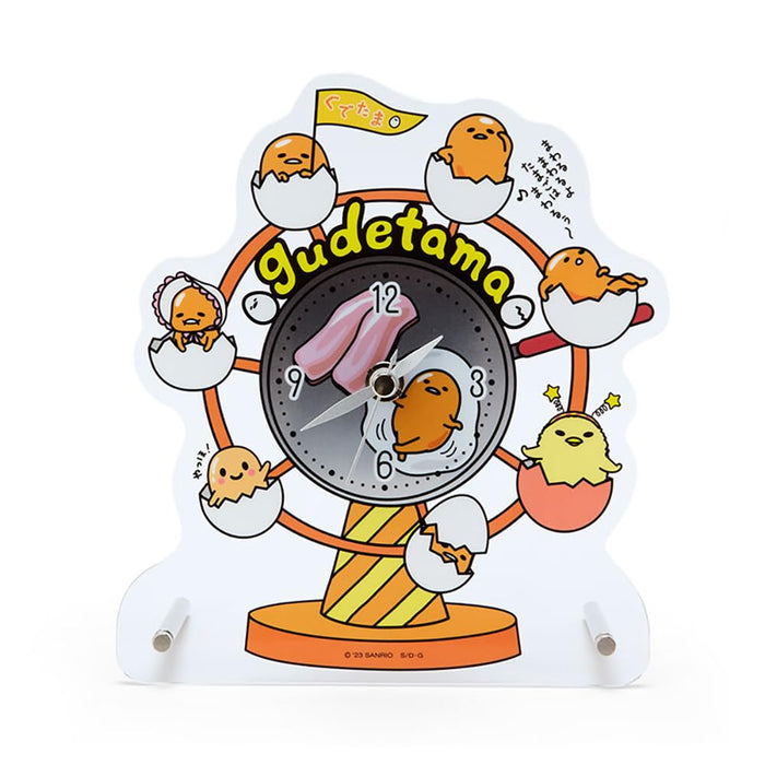 Horloge sur pied en acrylique Sanrio Gudetama Land à collectionner 256412