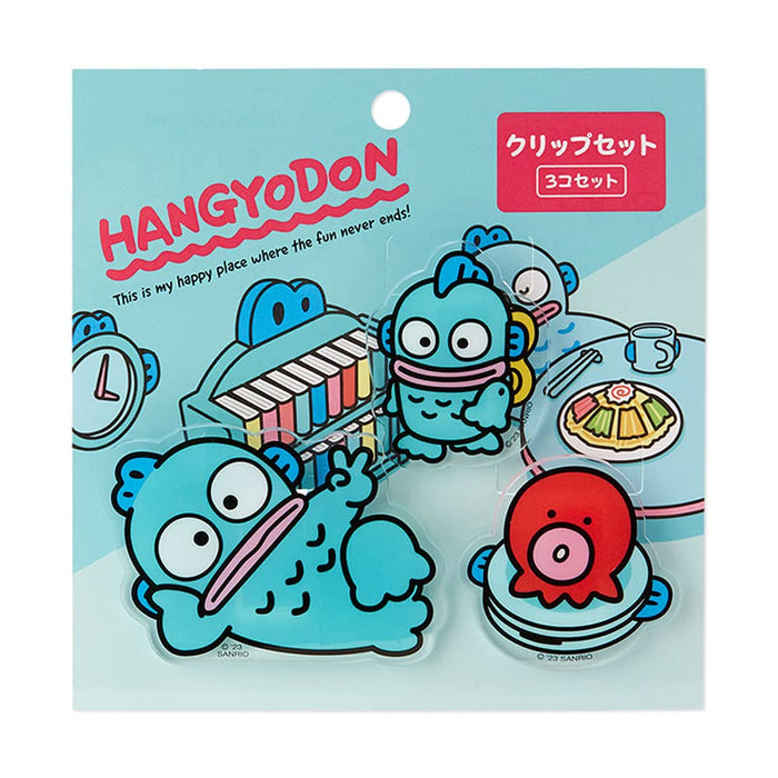 Sanrio Hangyodon Clip Set Gyodon Room 653365 - Cute Character Stationery