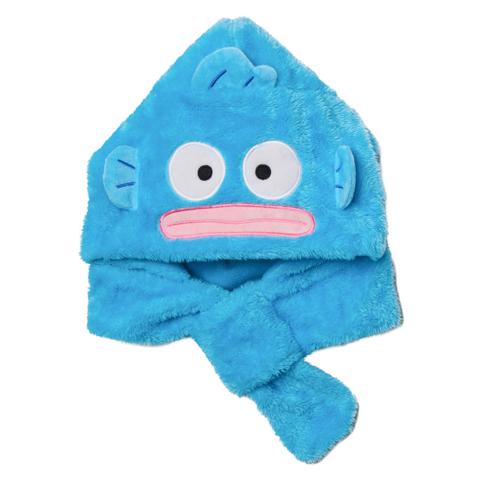 Sanrio Hangyodon Hooded Neck Warmer for Kids - Cozy and Stylish