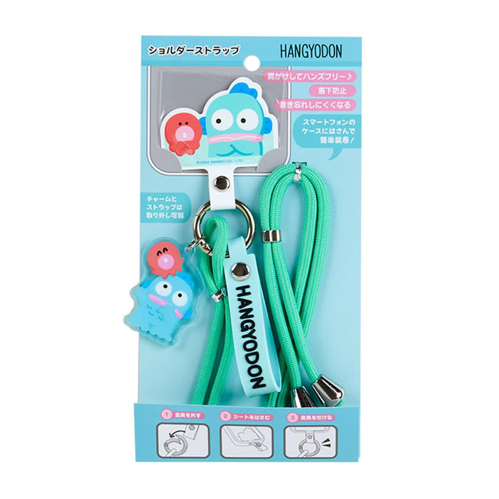 Sanrio Hangyodon Shoulder Strap Neck Strap 77x5.5 cm Character Design