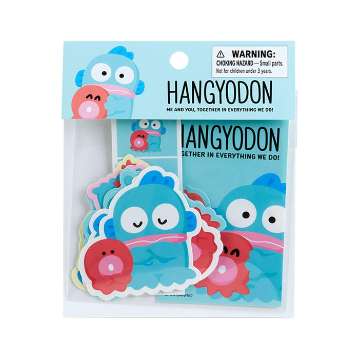 Ensemble d'autocollants Sanrio Hangyodon Personnage Half Fish 14x11x0,5 cm Conception de couple habituelle