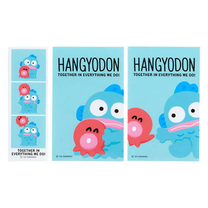 Ensemble d'autocollants Sanrio Hangyodon Personnage Half Fish 14x11x0,5 cm Conception de couple habituelle