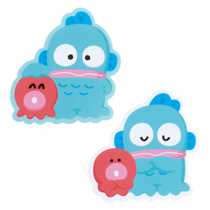 Ensemble d'autocollants Sanrio Hangyodon Personnage Half Fish 14x11x0,5 cm Conception de couple habituelle