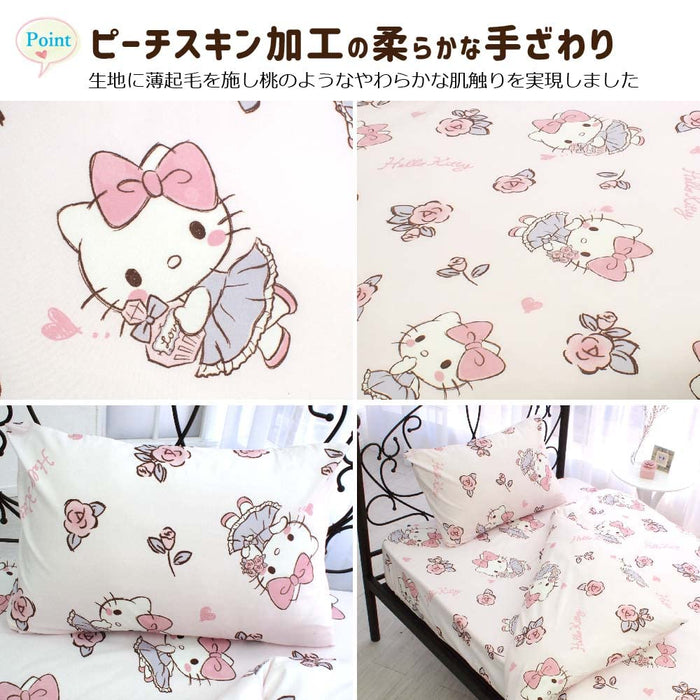 Parure de lit 3 pièces Hello Kitty de Sanrio pour lit simple, style japonais et occidental