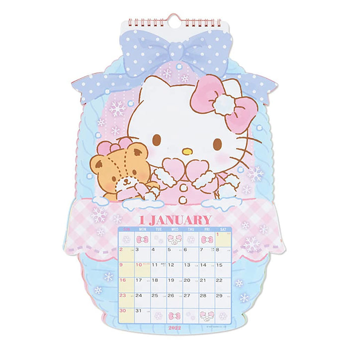 Sanrio Hello Kitty 2022 Die-Cut Calendar - Cute and Collectible Decor