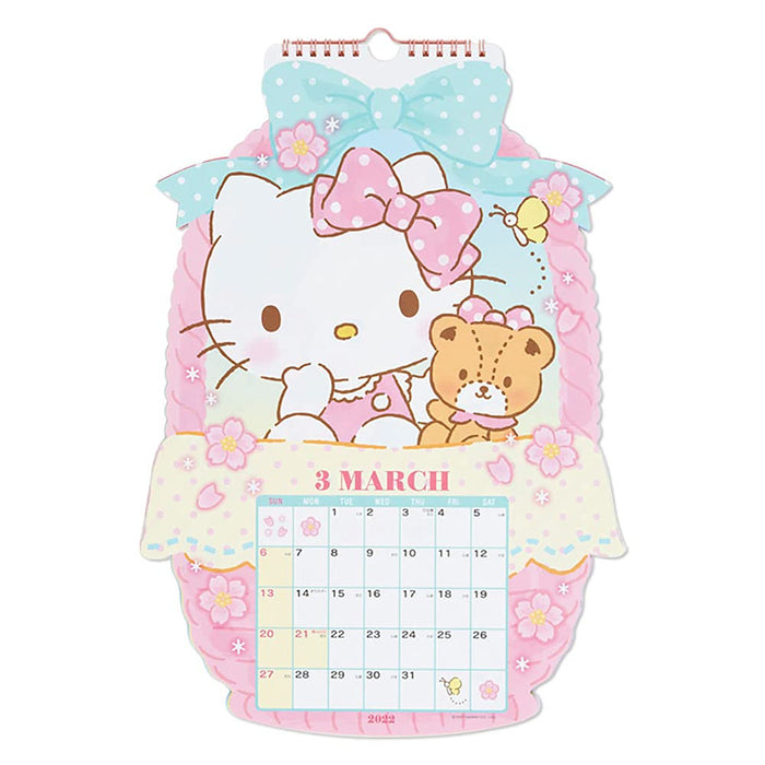 Sanrio Hello Kitty 2022 Die-Cut Calendar - Cute and Collectible Decor