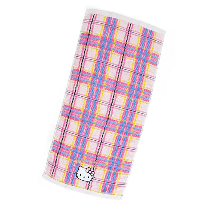 Sanrio Hello Kitty Tartan Design Series Face Towel 72 X 33 Cm Character 374601