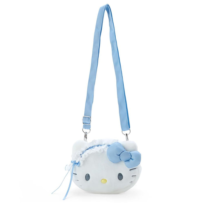 Sanrio Hello Kitty Pochette in Gesichtsform, hellblau, 13,7 x 17 x 8 cm