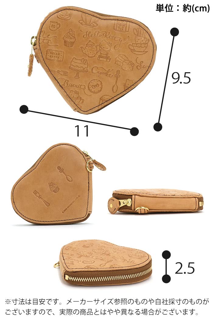 Sanrio Hello Kitty Genuine Leather Gray Coin Case Mini Wallet for Women- Japan Figure Store - #1 Bring To You The Best Japanese Goods