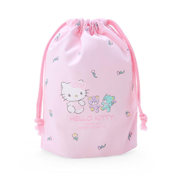 Sanrio Hello Kitty Kordelzugbeutel mit Seitenfalten, klein, rot, 254347