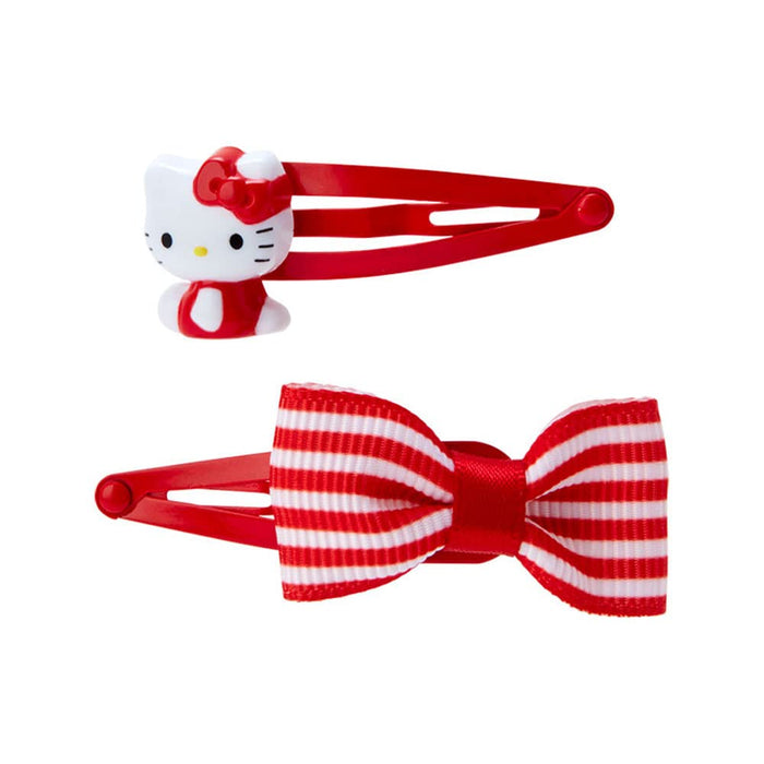 Ensemble d'épingles à cheveux rouges Hello Kitty de Sanrio pour filles 488551