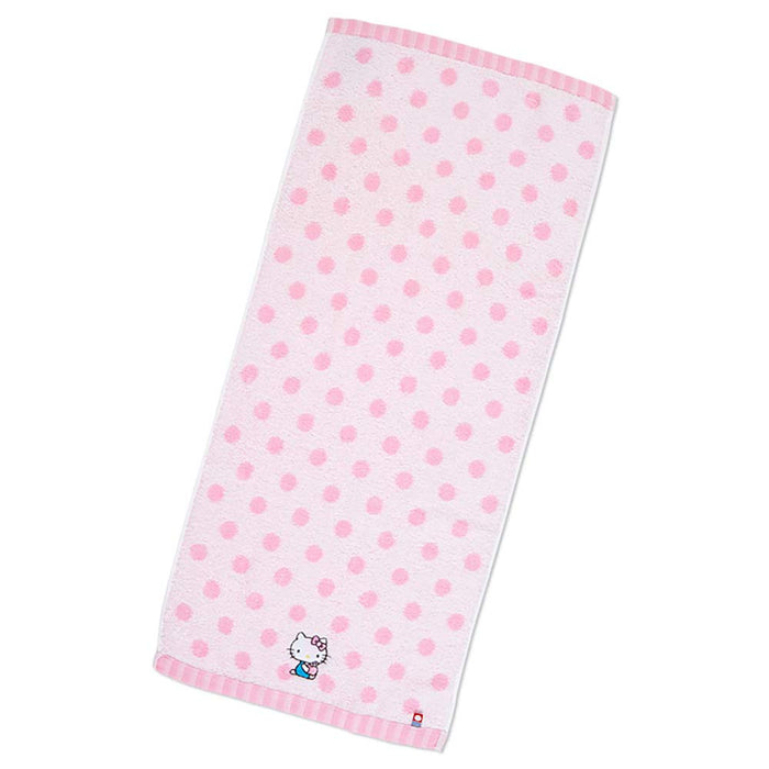 Sanrio Hello Kitty Imabari Face Towel Dots Pattern 100% Cotton