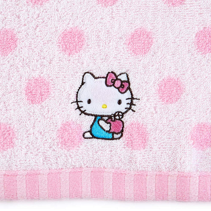 Serviette à main Imabari Hello Kitty Sanrio à motif pois 422649