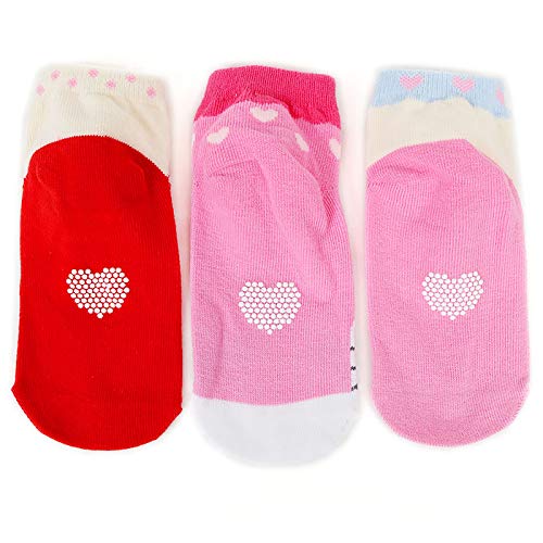 Lot de 3 paires de chaussettes pour enfants Sanrio Hello Kitty avec ruban 10-12 cm