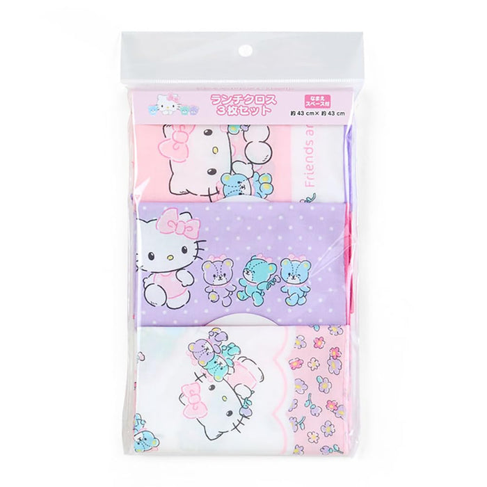 Sanrio Hello Kitty Lunch-Tücher 3er-Set – Strapazierfähige und süße Tischwäsche