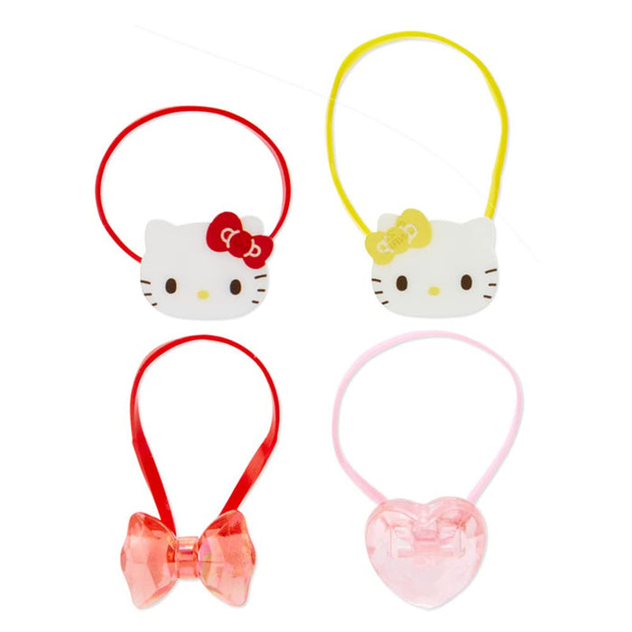 Lot de 4 mini élastiques à cheveux Hello Kitty de Sanrio