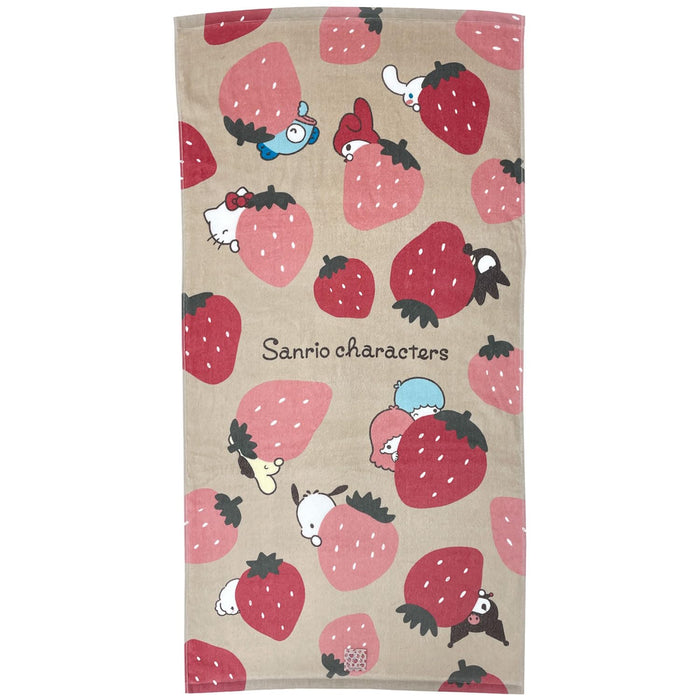 Serviette de bain Sanrio Hello Kitty My Melody Kuromi Cannelle 60x120 Cm