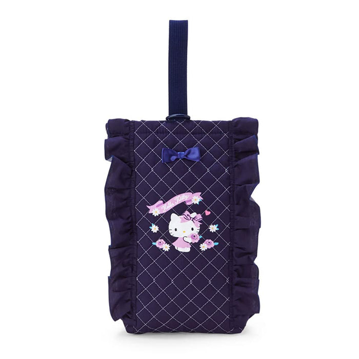 Sac à chaussures matelassé bleu marine Hello Kitty de Sanrio, durable et élégant