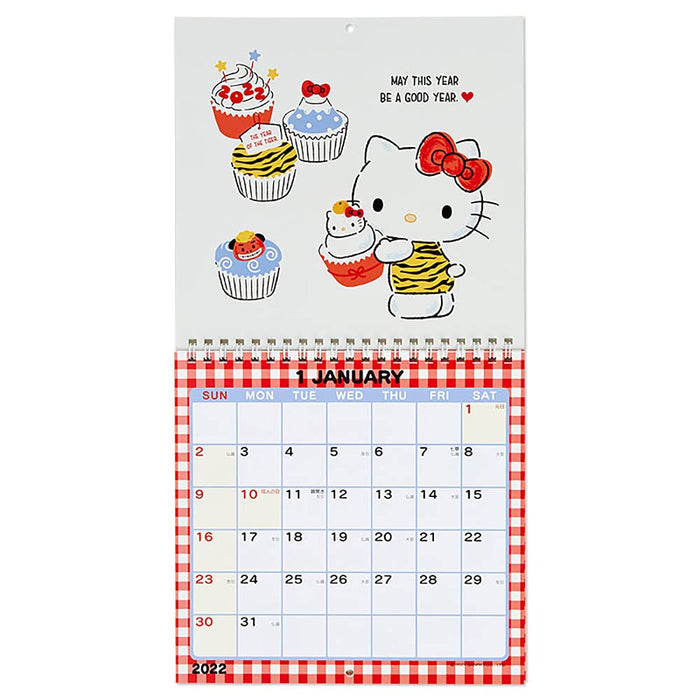 Calendrier mural Sanrio Hello Kitty 2022 taille moyenne 746452