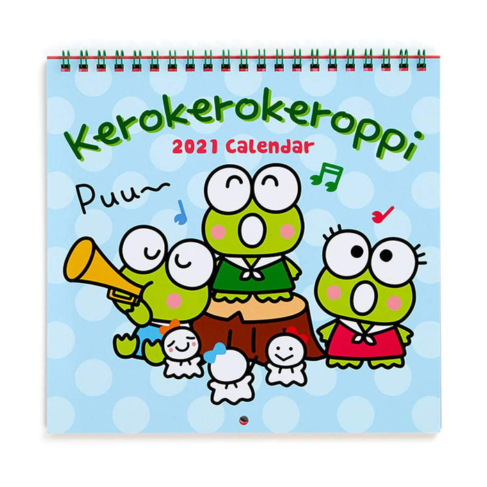 Calendrier mural Sanrio Kerokerokeroppi 2021 de taille moyenne