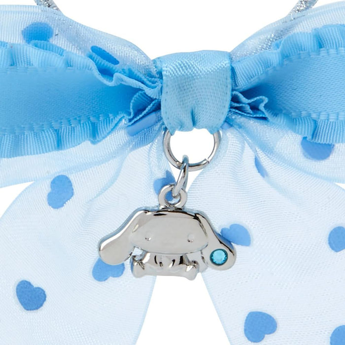 Sanrio Cinnamoroll Pferdeschwanzhalter aus Organzaband für Kinder, 8 x 8 x 0,8 cm