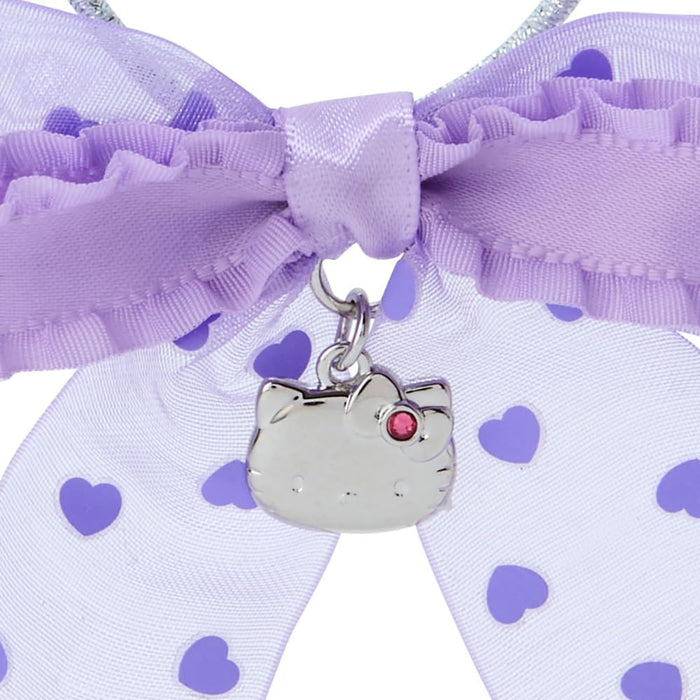 Élastique pour queue de cheval en ruban organza pour enfants Sanrio Hello Kitty 8 x 8 x 0,8 cm