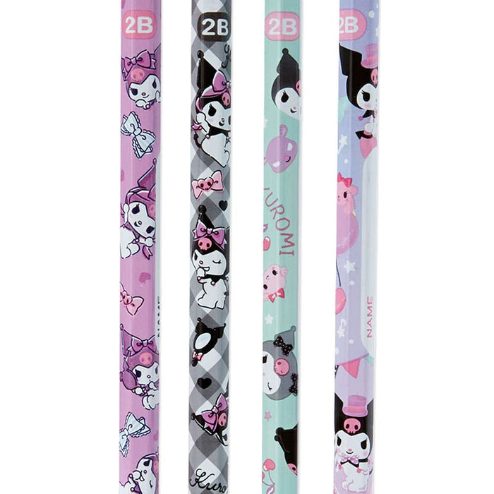 Sanrio Kuromi 2B Pencil Set - Pack of 4 High-Quality Pencils