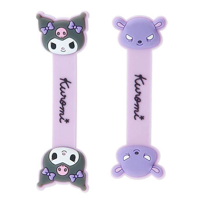 Lot de 2 serre-câbles Sanrio Kuromi pour une gestion et une organisation faciles des câbles