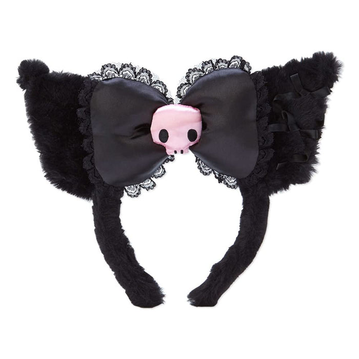 Sanrio Kuromi Stirnband, Schwarz, weicher Plüsch, 345253