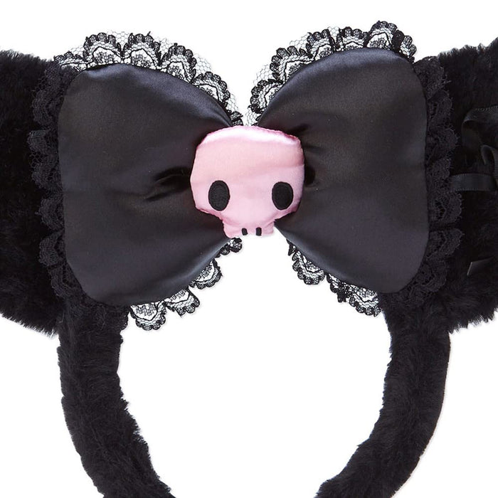 Sanrio Kuromi Stirnband, Schwarz, weicher Plüsch, 345253