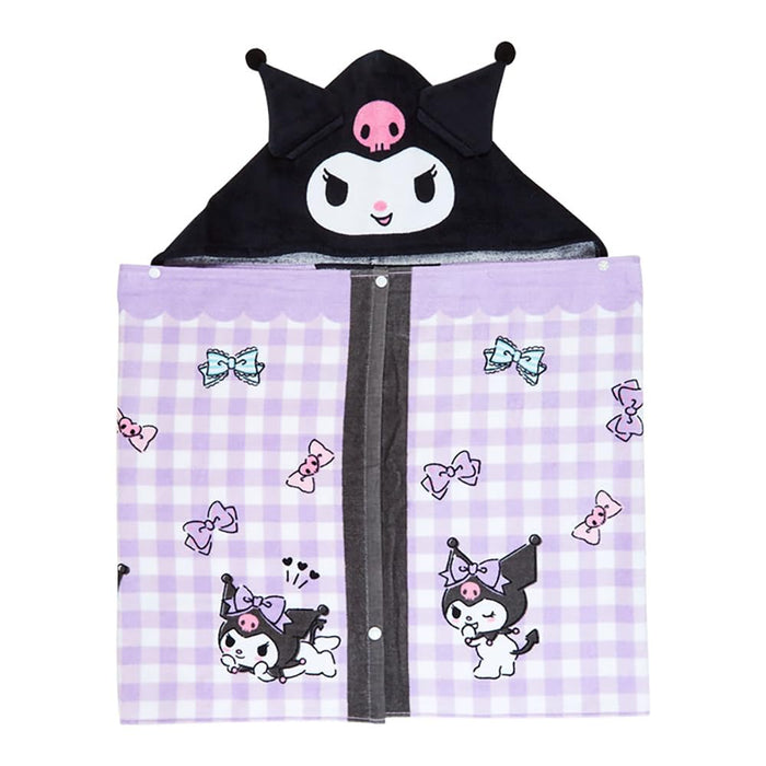 Sanrio Kuromi Kapuzenhandtuch 75x120cm - Süßes Charakterhandtuch für Kinder