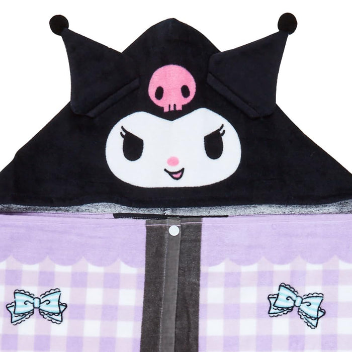 Sanrio Kuromi Kapuzenhandtuch 75x120cm - Süßes Charakterhandtuch für Kinder