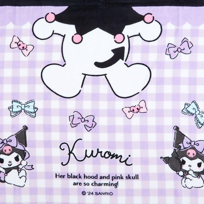 Serviette à capuche Sanrio Kuromi 75x120cm - Serviette de bain à l'effigie d'un personnage mignon pour enfants